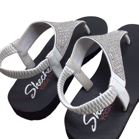 Skechers Cali Meditation Rock Crown Sandals Women’s 7 Rhinestone Yoga Foam - Picture 8 of 11